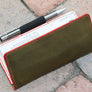 Wickett and Craig Olive checkbook wallet - 010125