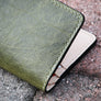 Distressed leather long wallet - 010128