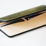 Distressed leather long wallet - 010128