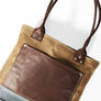 Waxed canvas tote - heavy weight waterproof canvas bag and genuine leather " OLD COUNTRY BAG "
