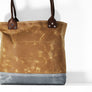 Waxed canvas tote - heavy weight waterproof canvas bag and genuine leather " OLD COUNTRY BAG "