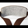LEATHER AND WOOL SHOULDER STRAP PAD