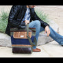 WAXED CANVAS FOLD OVER TOTE #010053