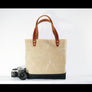 waxed heavy canvas tote bag - made in USA - UTILITY TOTE