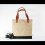 waxed heavy canvas tote bag - made in USA - UTILITY TOTE
