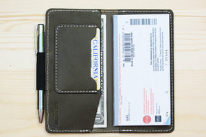 Wickett and Craig Leather checkbook wallet - 010124