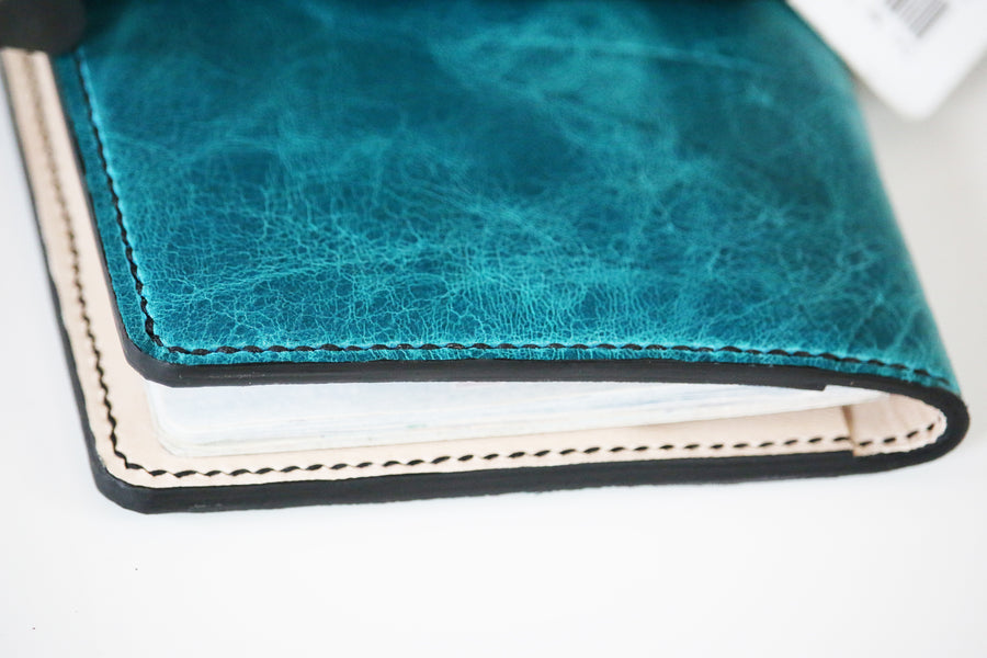 Leather Passport holder - distressed leather - 010126