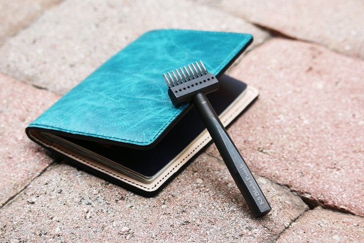 Leather Passport holder - distressed leather - 010126