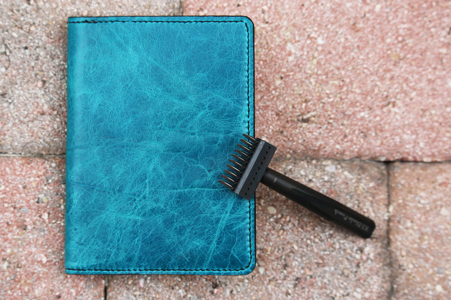 Leather Passport holder - distressed leather - 010126