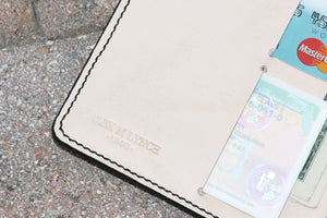 Leather Passport holder - distressed leather - 010126