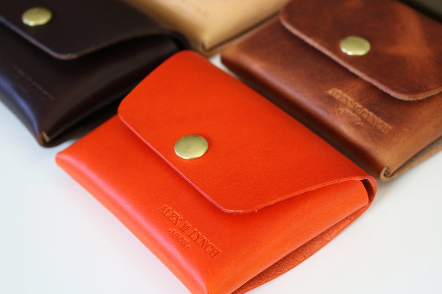 leather snap wallet - 010133