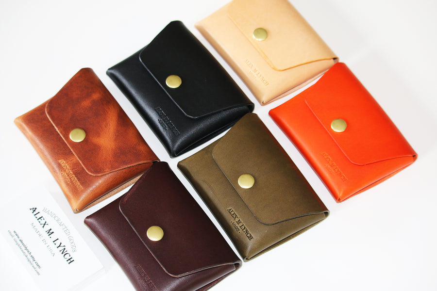 leather snap wallet - 010133