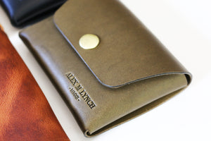 leather snap wallet - 010133