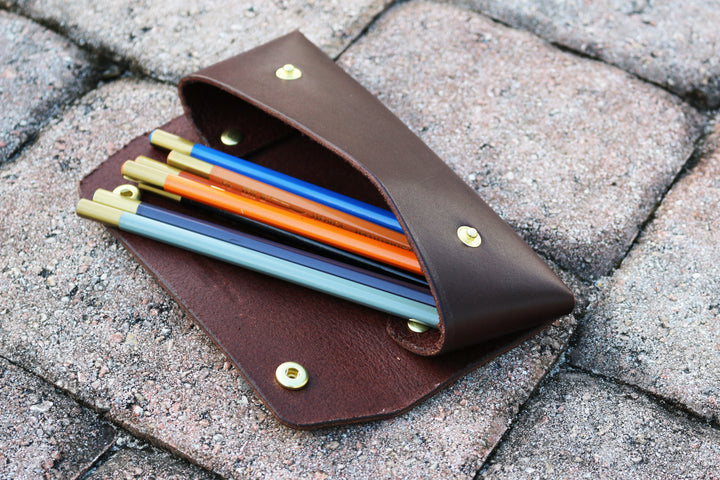 Leather pencil case - 010134