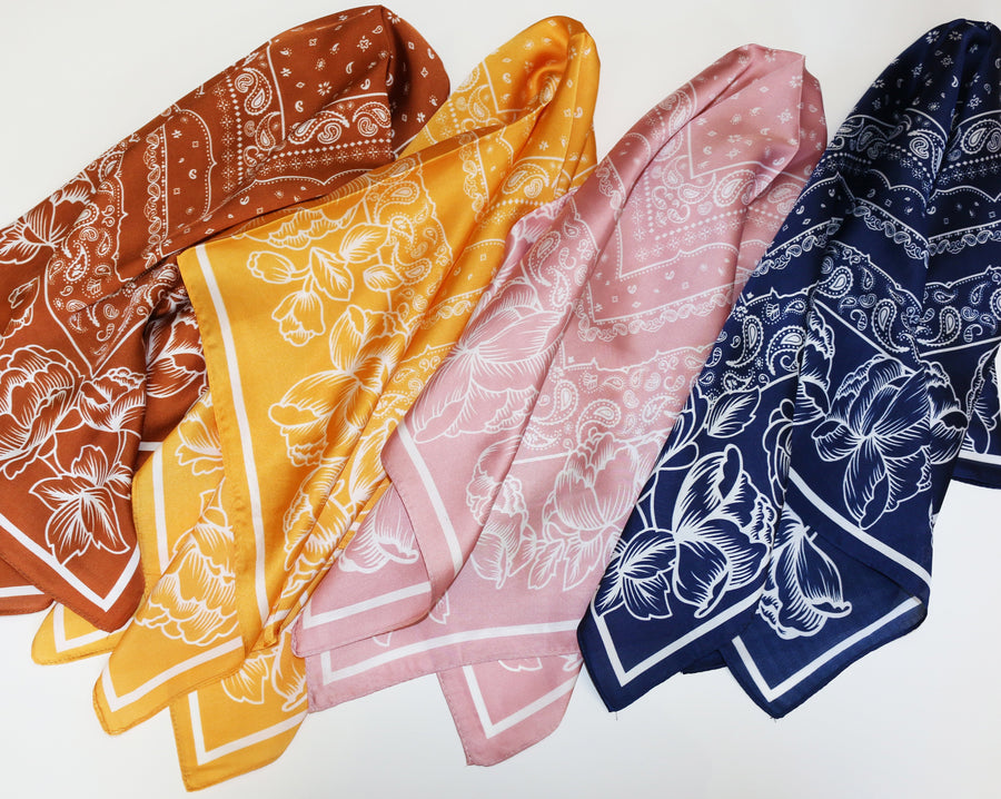 FLORAL SILK SCARVES