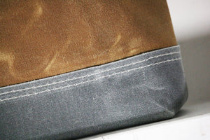 Waxed canvas tote - heavy weight waterproof canvas bag and genuine leather " OLD COUNTRY BAG "