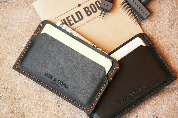 Slim card holder - Horween leather - 010118