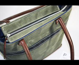 PETITE ZIPPERED TOTE
