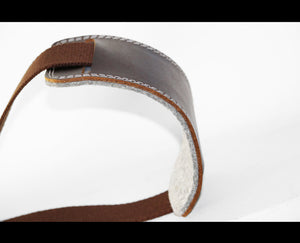 LEATHER AND WOOL SHOULDER STRAP PAD