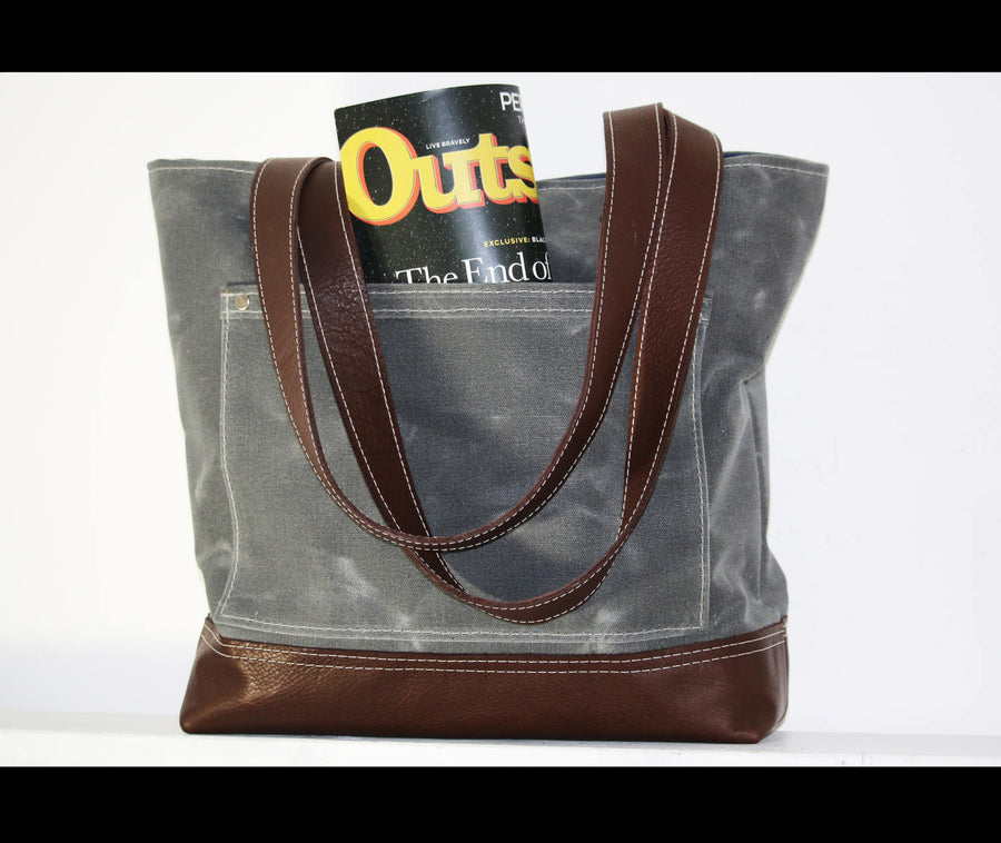 WAXED CANVAS TOTE BAG #010052