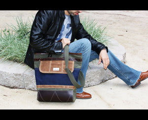 WAXED CANVAS FOLD OVER TOTE #010053