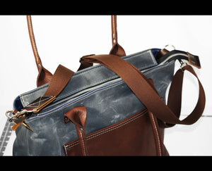 LARGE ZIPPERED TOTE BAG #010057