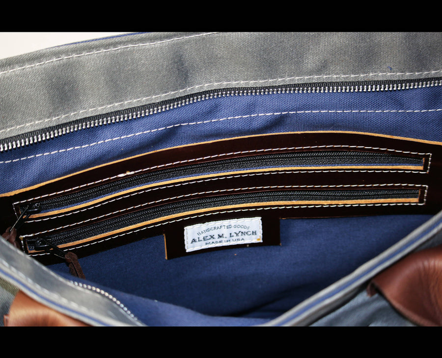 LARGE ZIPPERED TOTE BAG #010057