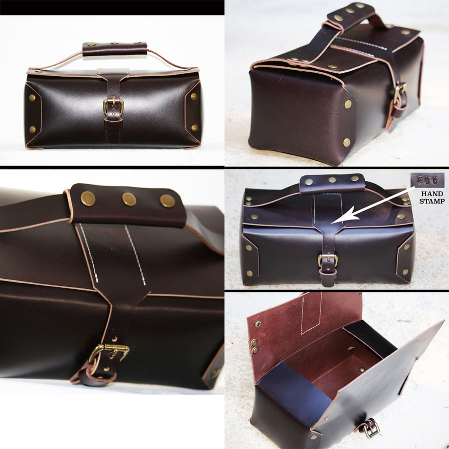 LEATHER TOILETRY BAG DOPP KIT