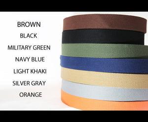 1.50 in wide adjustable cotton webbing shoulder strap
